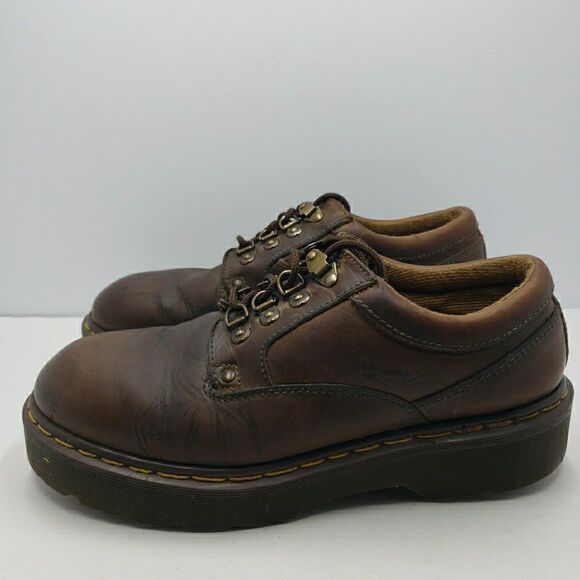Dr. Martens England Made Mens 10 Brown Leather Air Wair Lug Sole Shoes VTG main image 16